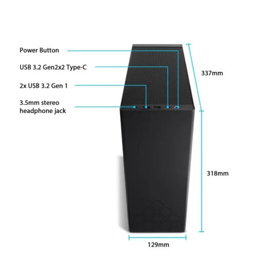 small gaming pc front ports